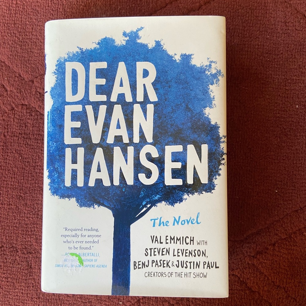 Dear Evan Hansen hardcover book
